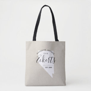 Bolso De Tela Nevada Family Monogram State Tota Bag