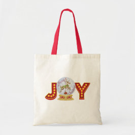Bolso De Tela Nevada vintage de Navidad globo de renos copos de