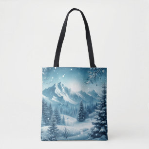 Bolso De Tela Nevada Winter Mountain
