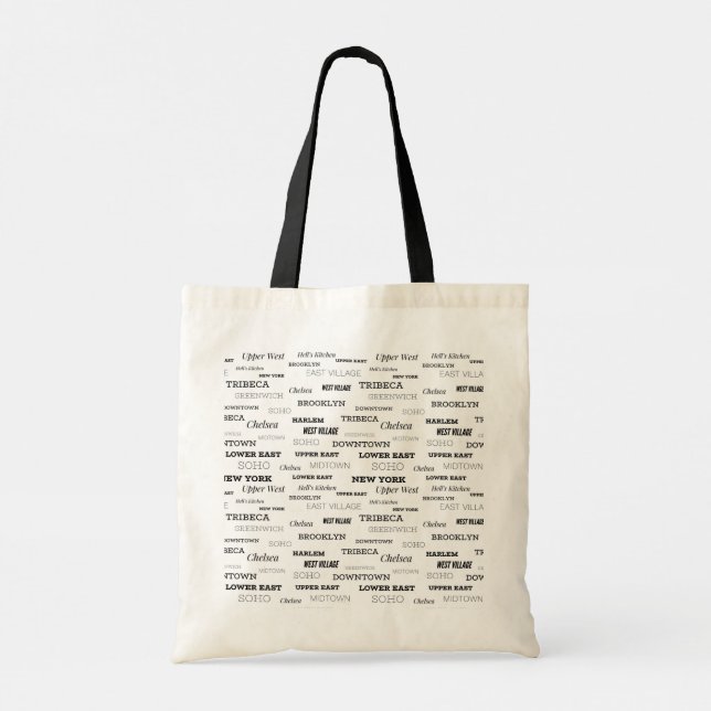 Bolso De Tela New York City Neighborhoods (Reverso)