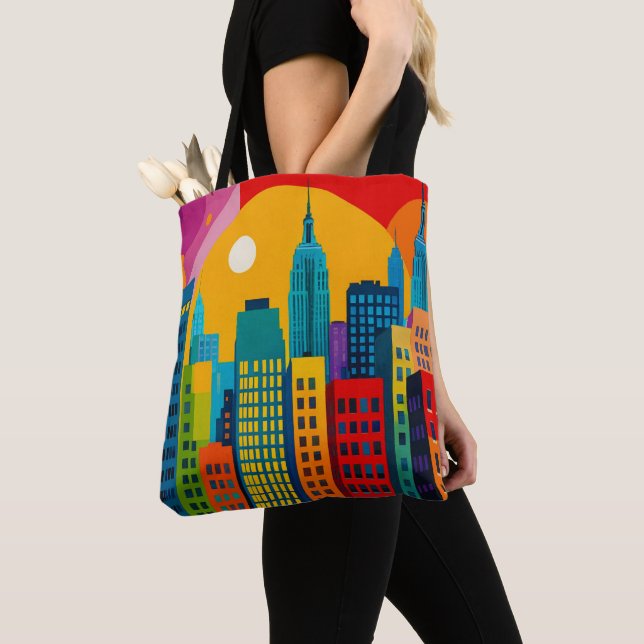 Bolso De Tela New York Pop Art (Detalle)