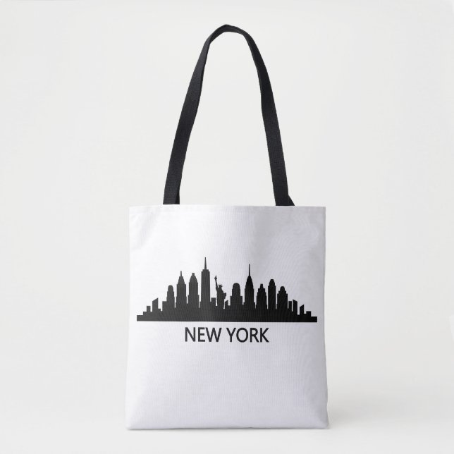 Bolso De Tela New York Skyline (Anverso)