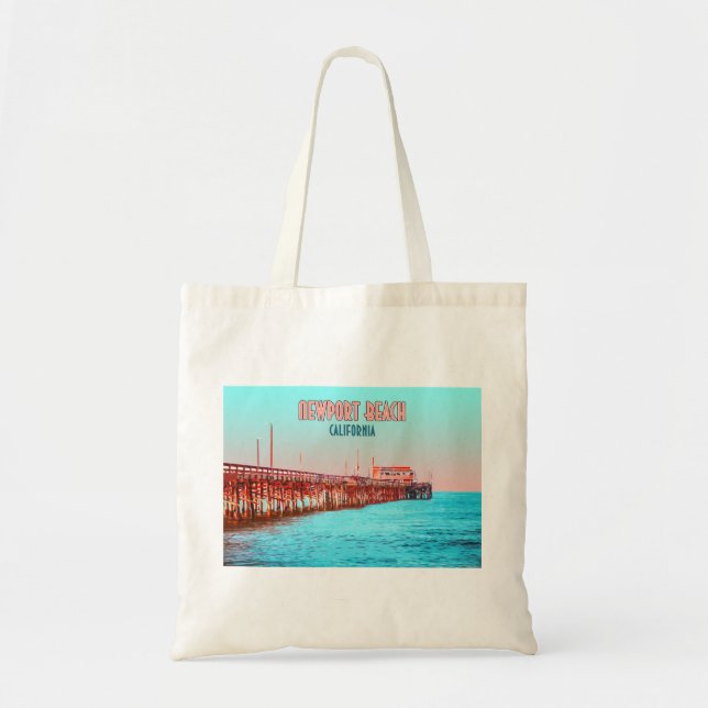 Bolso De Tela Newport Beach California (Frente)