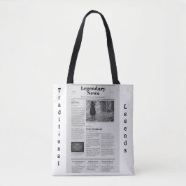 Bolso De Tela Newspaper Tote
