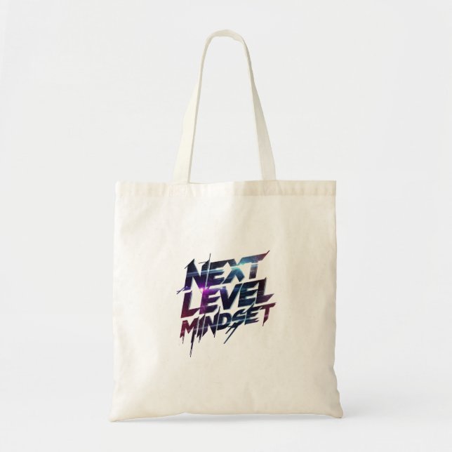 Bolso De Tela "Next Level Mindset" Motivational Quote (Frente)