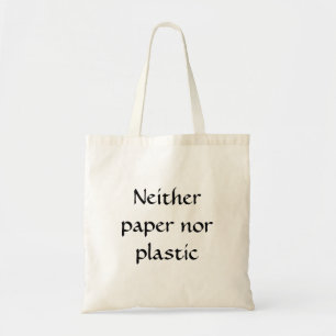 Bolso De Tela Ni papel ni plástico