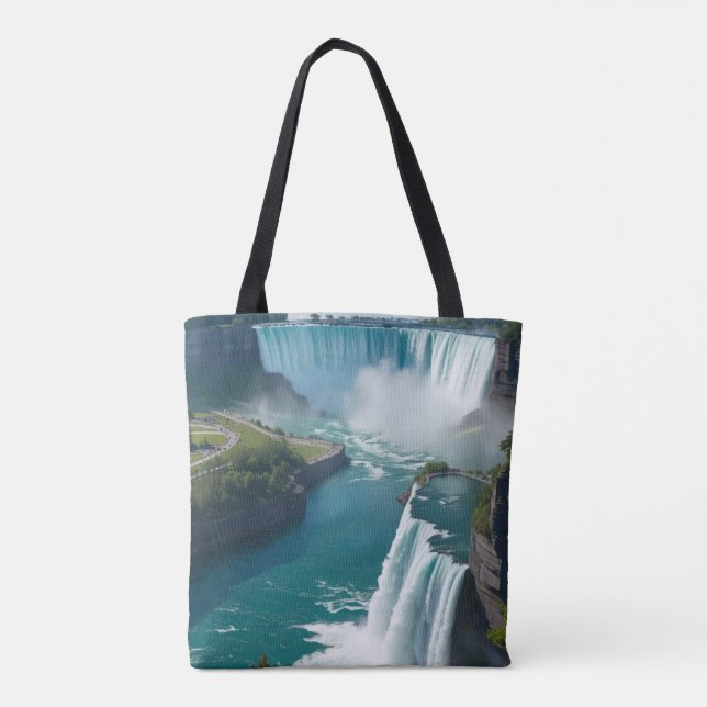 Bolso De Tela Niágara en movimiento, escenario para la aventura  (Reverso)