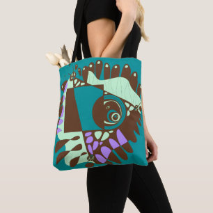 Bolso De Tela Nido de pájaro - Marrón de chocolate verde Verde a