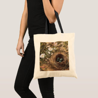 Bolso De Tela Nido de Pájaros y Rosas de Perro por John William 