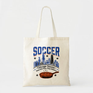 Bolso De Tela Niebla de Chicago Invierno y Pizza Deep Dish