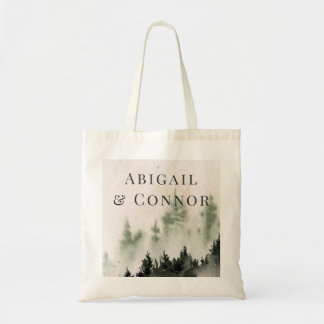 Bolso De Tela Niebla de montaña de hoja perenne Rústico invierno