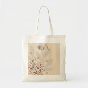 Bolso De Tela Niebla floral de invierno, vacaciones de Navidad
