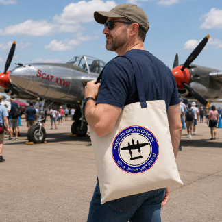 Bolso De Tela Nieto Orgulloso de un Veterano del P-38