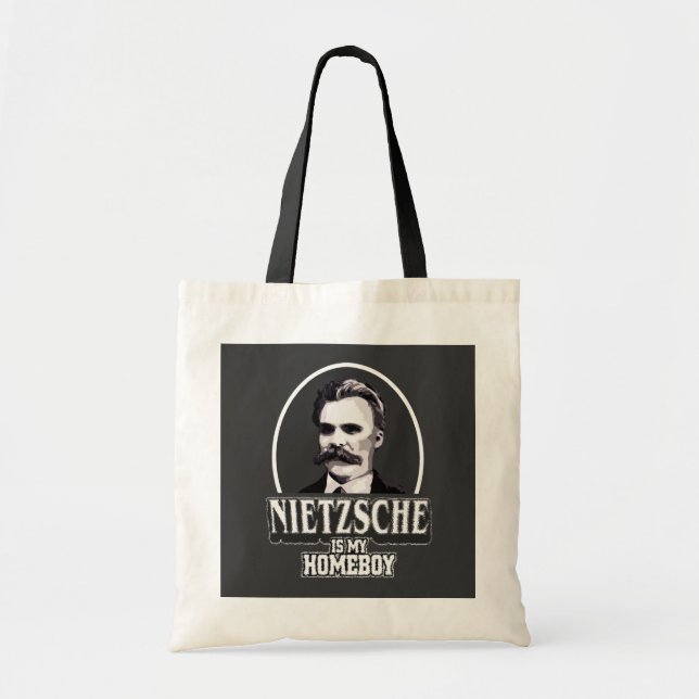 Bolso De Tela Nietzsche es mi Homeboy (Frente)