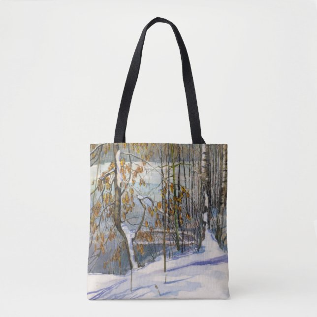 Bolso De Tela Nieve caída (Anverso)