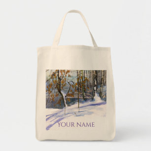 Bolso De Tela Nieve caída Watercolor