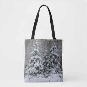 Bolso De Tela Nieve cubierta de aleta blanca