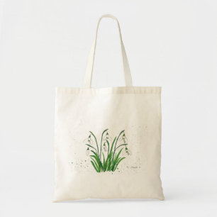 Bolso De Tela Nieve cuenca blanca de primavera floral