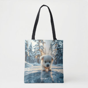 Bolso De Tela Nieve de invierno alegre y suave
