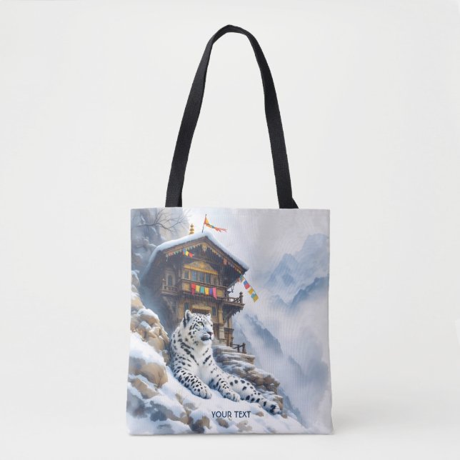 Bolso De Tela Nieve de Leopardo Blanco dulce (Anverso)