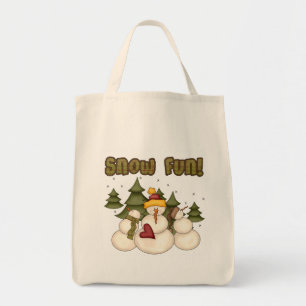 Bolso De Tela Nieve Diversión dos camisetas y regalos