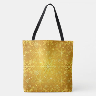 Bolso De Tela Nieve Dorada