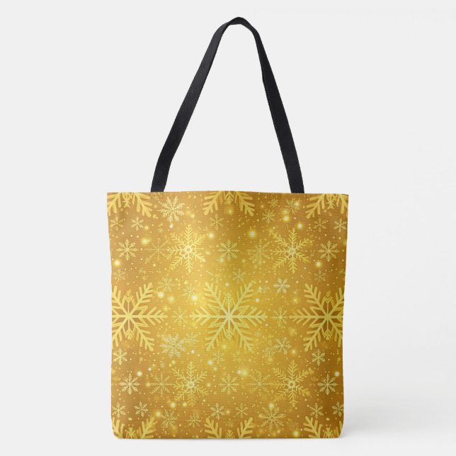 Bolso De Tela Nieve Dorada (Anverso)