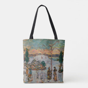 Bolso De Tela Nieve en abril de Maurice Prendergast, arte vintag