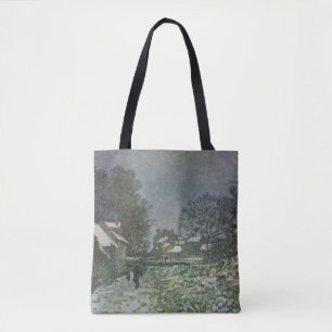 Bolso De Tela Nieve en Argenteuil por Claude Monet