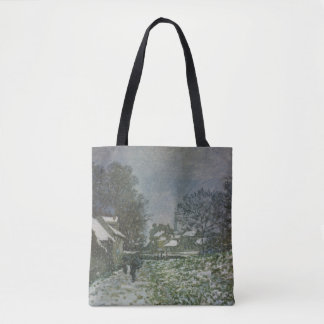 Bolso De Tela Nieve en Argenteuil por Claude Monet