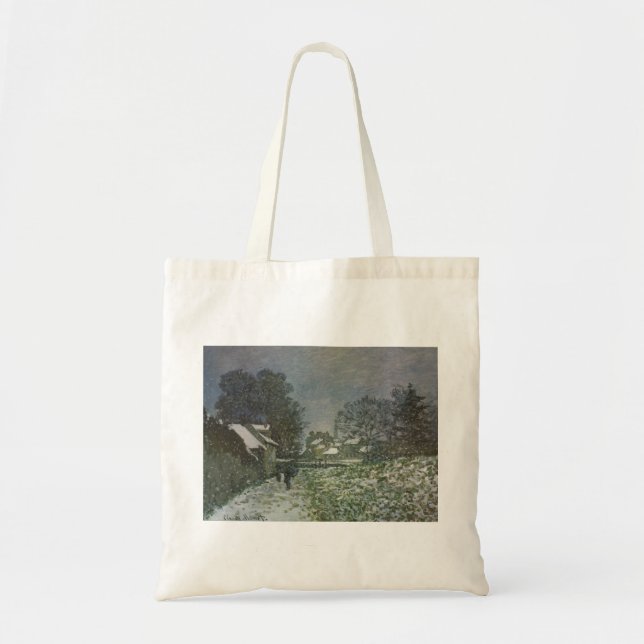 Bolso De Tela Nieve en Argentina por Claude Monet (Frente)