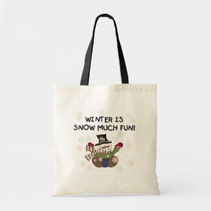 Bolso De Tela Nieve mucho diversión Tshirts y regalos de Snowman