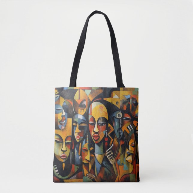 Bolso De Tela Nigeria, arte abstracto nigeriano, arte africano (Anverso)