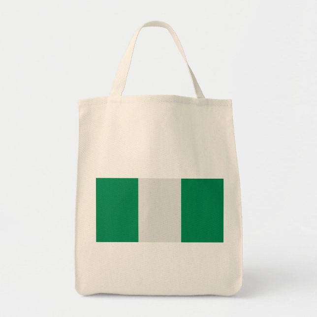 Bolso De Tela Nigeria con bandera nigeriana (África Occidental) (Frente)