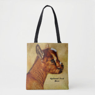 Bolso De Tela Nigeriana personalizada Dwarf Dairy Goat Kid