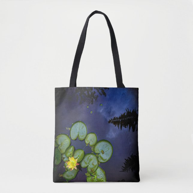 Bolso De Tela "Night Lily" Tote (Anverso)