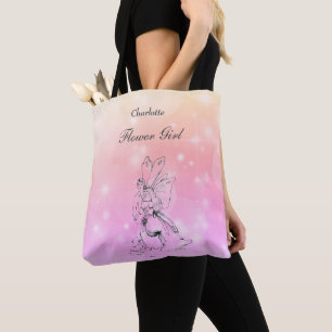 Bolso De Tela Niña Boda de hadas personalizada