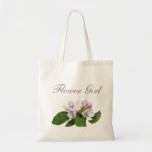 Niña bonita flor de manzano rosa