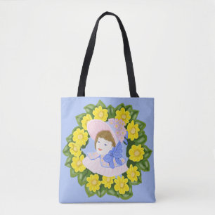 Bolso De Tela Niña con un sombrero de Pascua victoriano femenino