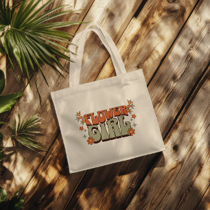 Bolso De Tela Niña Flor - Floral Retro Boho 