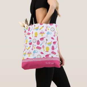 Bolso De Tela Niña pequeña Baker Modelo de cocina rosa Chico
