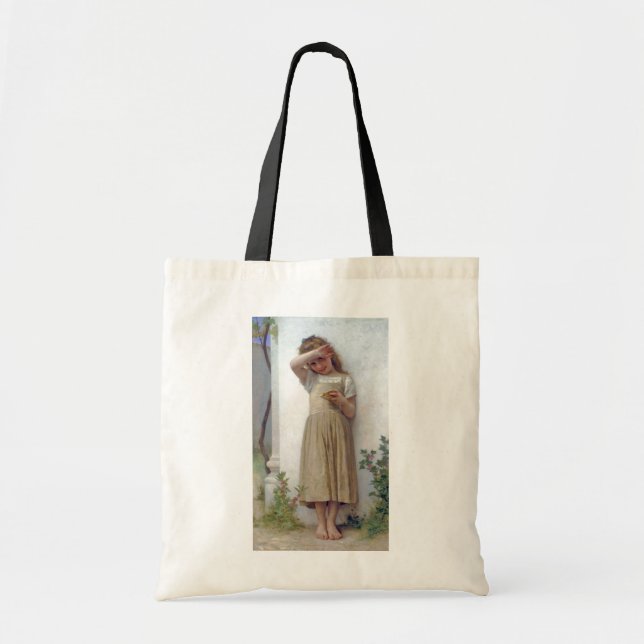 Bolso De Tela Niña pequeña, Bouguereau (Frente)