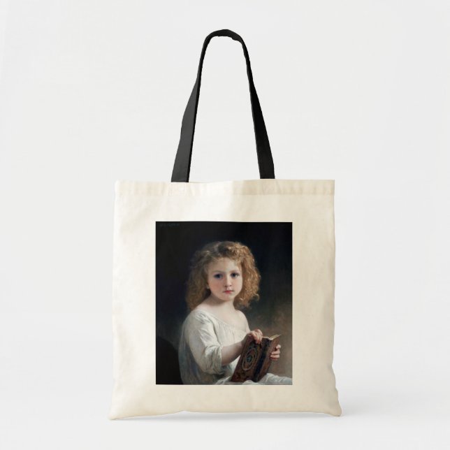 Bolso De Tela Niña pequeña, Bouguereau (Frente)
