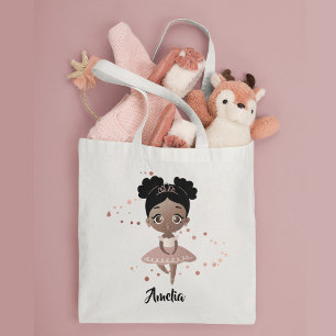 Bolso De Tela Niña pequeña con ballet de baile de la corona, ros
