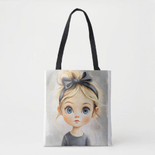 Bolso De Tela Niña pequeña con ojos hermosos V1