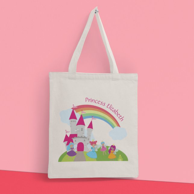 Bolso De Tela Niña pequeña Princesa de hadas con arcoiris y cast (Subido por el creador)