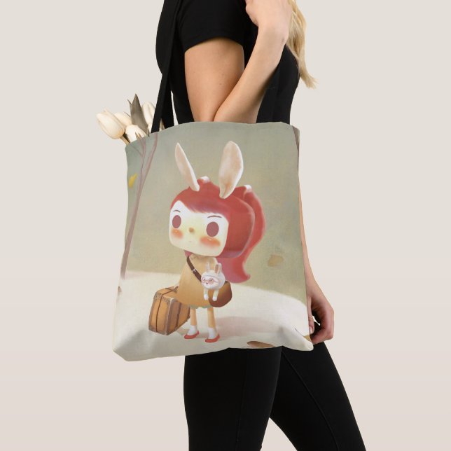 Bolso De Tela Niña perdida en el bosque (Detalle)
