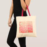 Bolso De Tela Niña rosa moderna y retro de honor de los años 60<br><div class="desc">Retro simple rosa y rojo jovencito de los años 60 fresco vibraciones bachillerato fin de semana fiesta a favor de los totes. criada de honor</div>