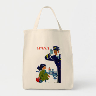 Bolso De Tela Niña Swissair