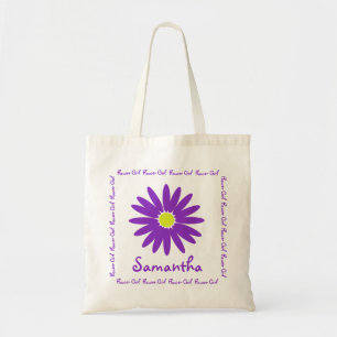 Bolso De Tela Niña violeta de margarita